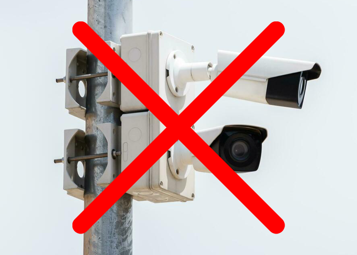Poles for security cameras